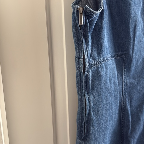 *NEW* LOFT Outlet Sleeveless Collared Denim A-Line Dress Size 14 - Picture 5 of 8